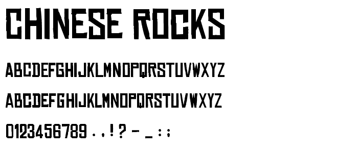 Chinese Rocks font